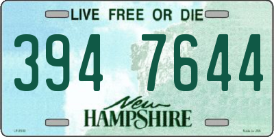 NH license plate 3947644