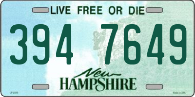 NH license plate 3947649