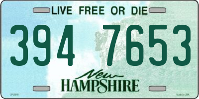 NH license plate 3947653