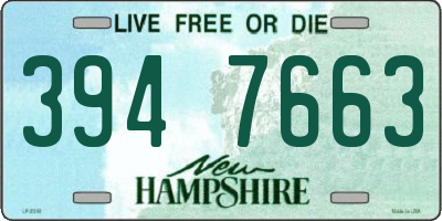 NH license plate 3947663