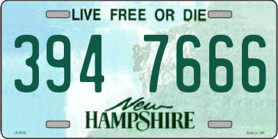 NH license plate 3947666