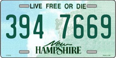 NH license plate 3947669