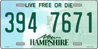 NH license plate 3947671