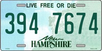 NH license plate 3947674
