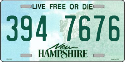 NH license plate 3947676