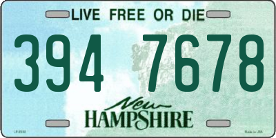 NH license plate 3947678