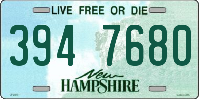 NH license plate 3947680
