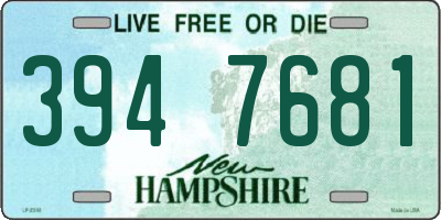 NH license plate 3947681