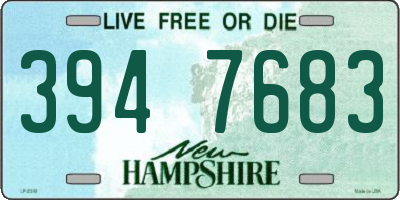 NH license plate 3947683