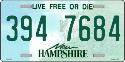 NH license plate 3947684