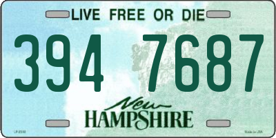 NH license plate 3947687