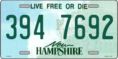 NH license plate 3947692