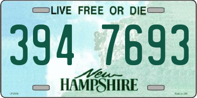 NH license plate 3947693