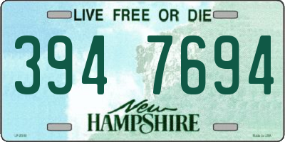 NH license plate 3947694