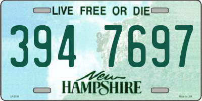 NH license plate 3947697