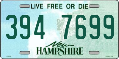 NH license plate 3947699