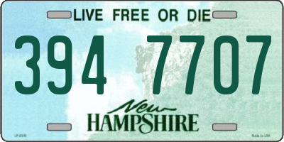 NH license plate 3947707