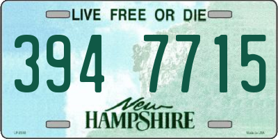 NH license plate 3947715