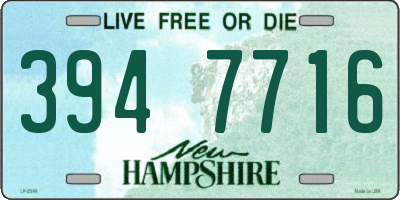 NH license plate 3947716