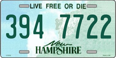 NH license plate 3947722