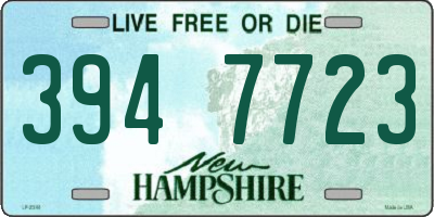NH license plate 3947723