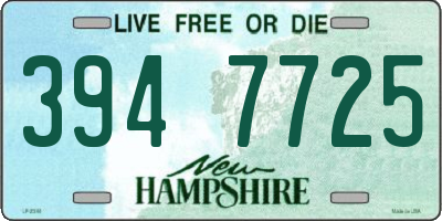 NH license plate 3947725