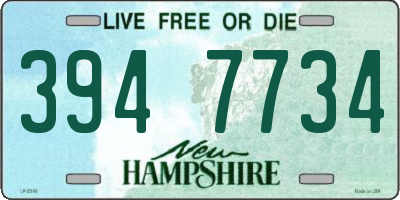 NH license plate 3947734