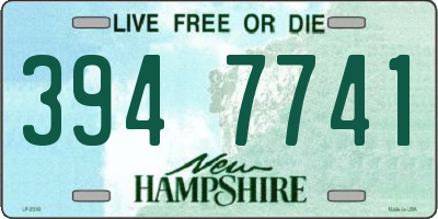 NH license plate 3947741