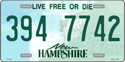 NH license plate 3947742