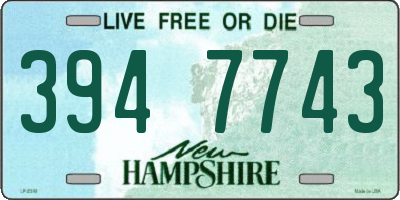 NH license plate 3947743