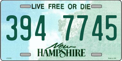 NH license plate 3947745