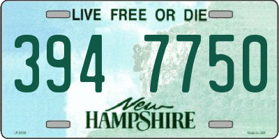 NH license plate 3947750