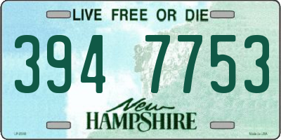 NH license plate 3947753