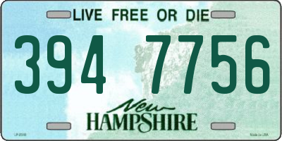 NH license plate 3947756