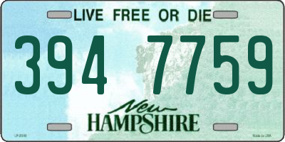 NH license plate 3947759