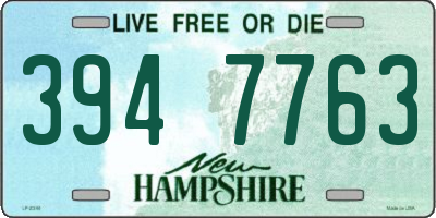 NH license plate 3947763