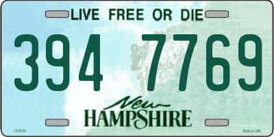 NH license plate 3947769