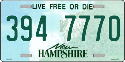 NH license plate 3947770