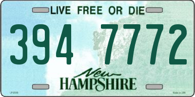 NH license plate 3947772
