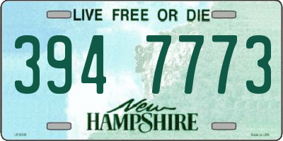 NH license plate 3947773
