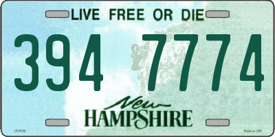 NH license plate 3947774