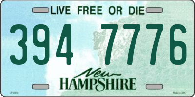 NH license plate 3947776