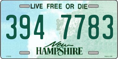 NH license plate 3947783