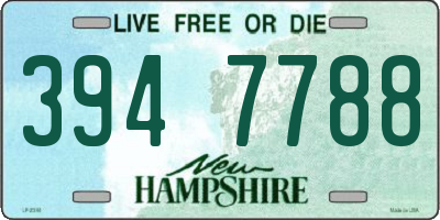 NH license plate 3947788
