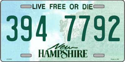 NH license plate 3947792
