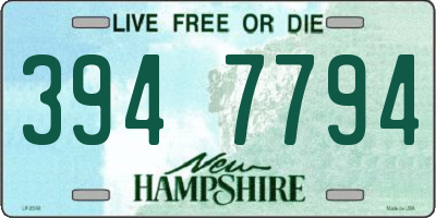 NH license plate 3947794
