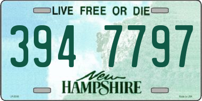 NH license plate 3947797