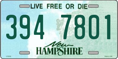 NH license plate 3947801