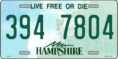 NH license plate 3947804