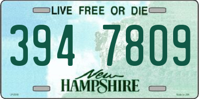 NH license plate 3947809